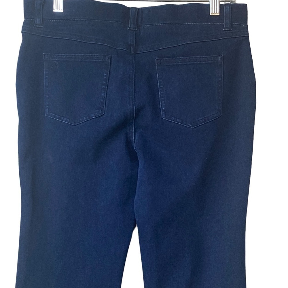 Betabrand Straight Leg Yoga Denim Jean Size M Pull On‎ Stretch Dark Wash - Picture 8 of 11